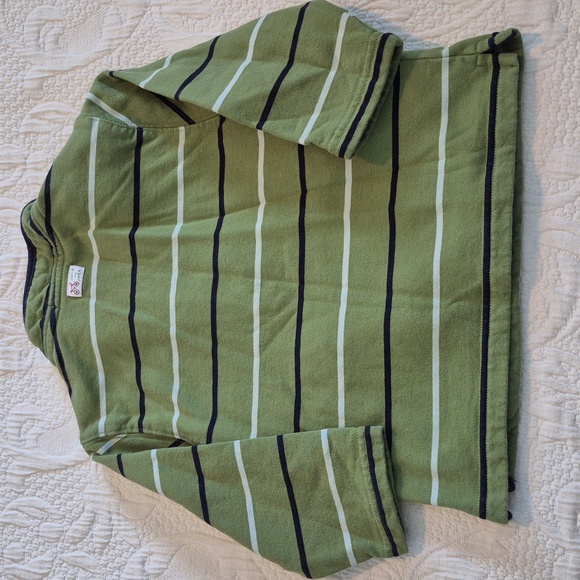 Janie and Jack boys 2T green striped french terry pullover shirt VGUC - Picture 4 of 6